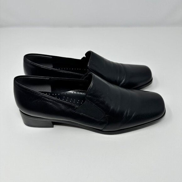 Trotters Womens Ash Slip On Black Loafers Size 8M - Picture 2 of 10